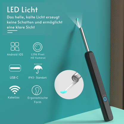 EarSight Pro - Ohrreinigungs-Set mit LED und HD Kamera