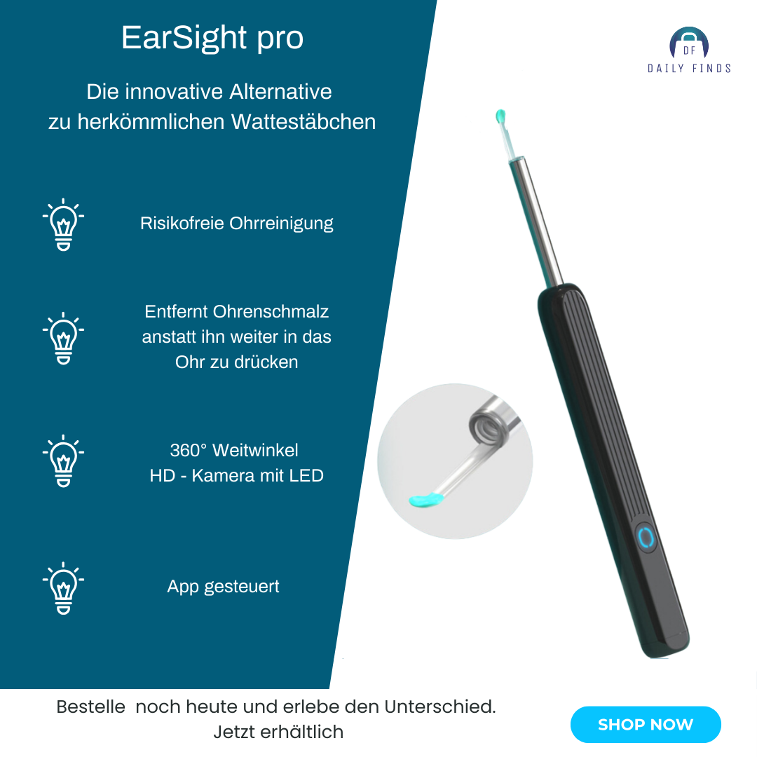 EarSight Pro - Ohrreinigungs-Set mit LED und HD Kamera