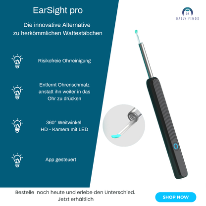 EarSight Pro - Ohrreinigungs-Set mit LED und HD Kamera