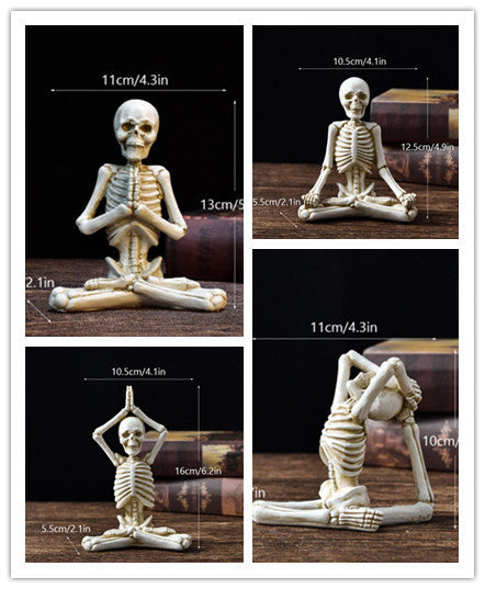 Skelett- Yogafiguren Dekoration Halloween