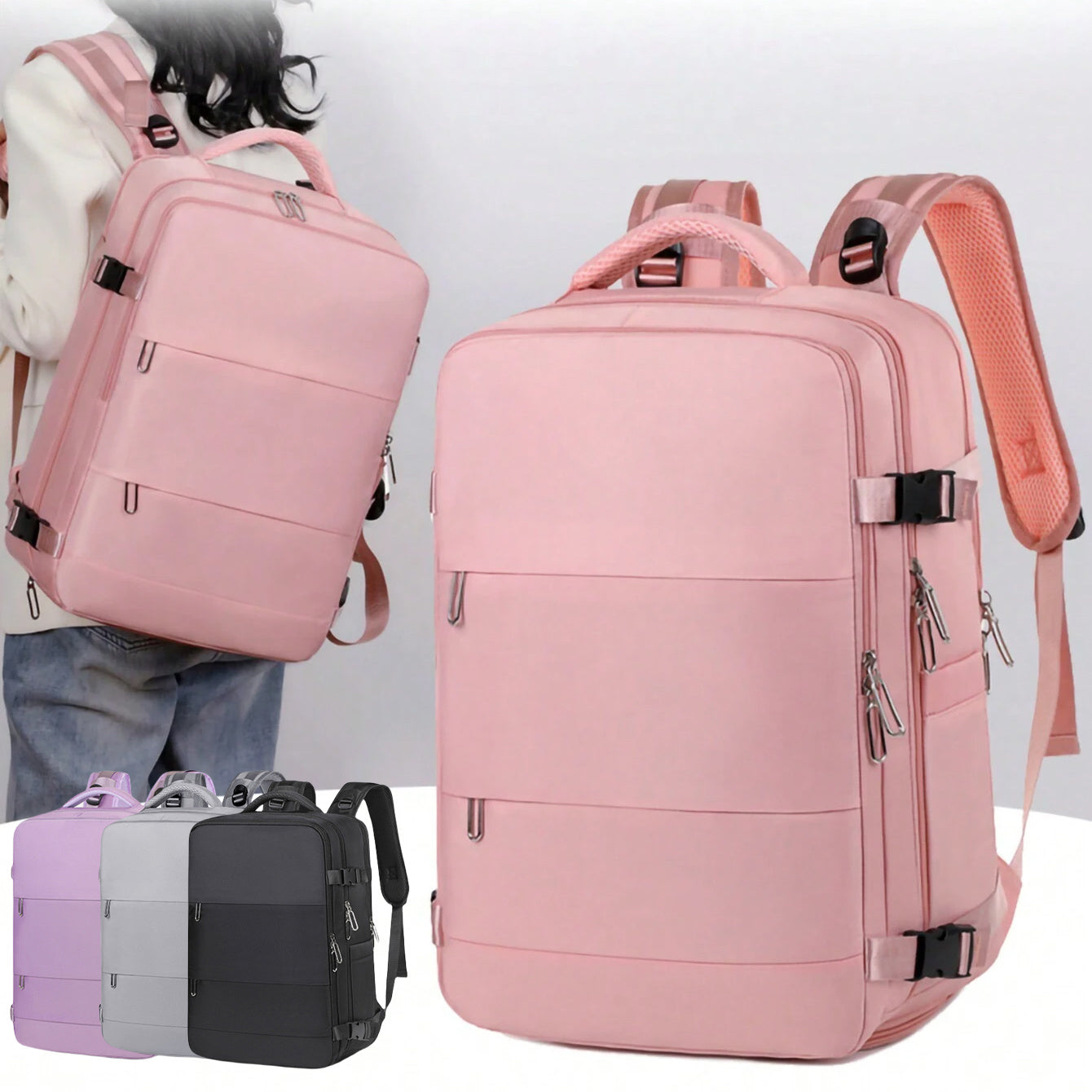 Reise- und Laptop-Rucksack 36-55l